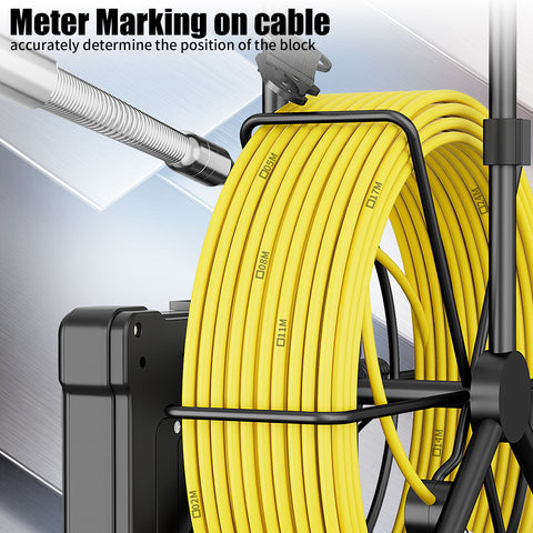 7inch Sewer Pipe Inspection Camera Drain Sewer Pipeline Industrial Endoscope DVR Video Recording 20M Cable